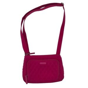 Vera Bradley Quilted Crossbody Bag Hot Pink Small Shoulder Bag Women